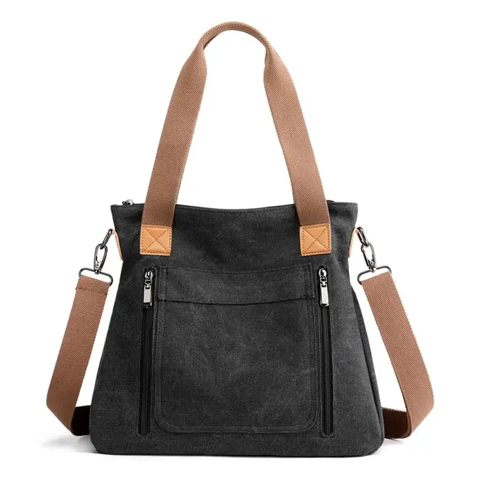 Sac à bandoulière en toile pour femme, sacs à main à poignée supérieure, fourre-tout de loisirs, amé