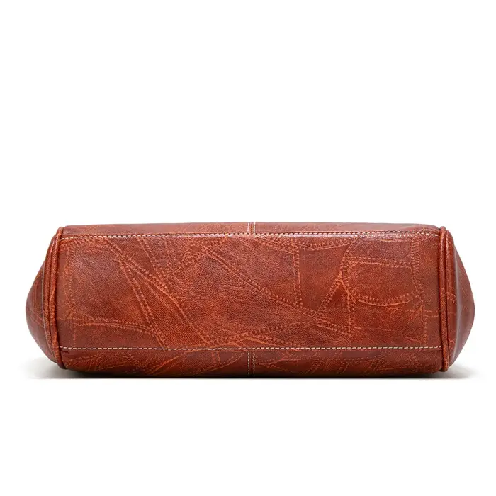Sac fourre-tout Vintage en cuir PU avec ouverture à pince rotative