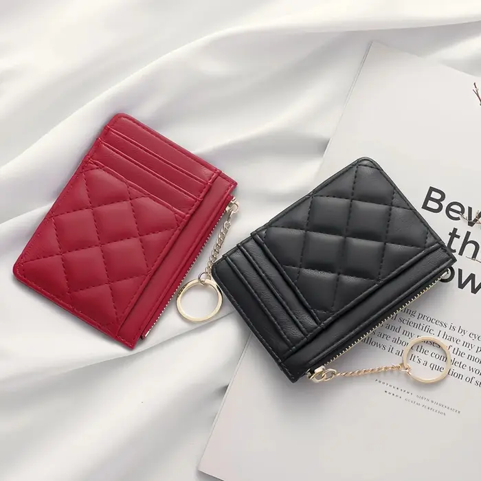 Mini portefeuille porte-cartes d'identité avec plusieurs emplacements pour cartes et porte-carte