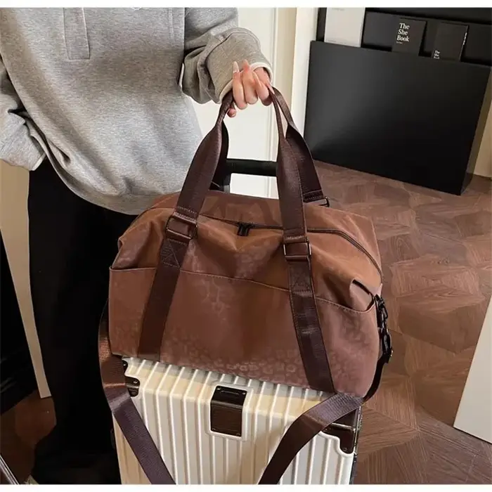 Sac à bandoulière grande capacité à imprimé léopard pour femme