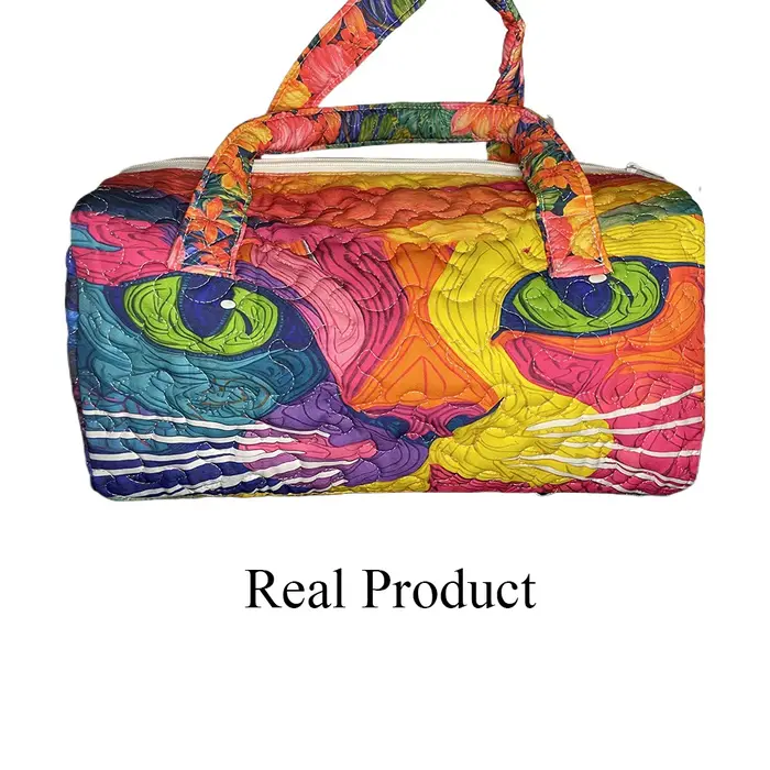Sac de voyage matelassé imprimé 3D tendance pour femme