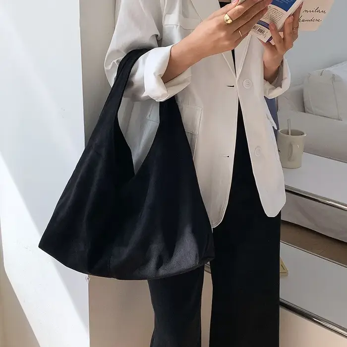 Vintage Faux daim Hobos femmes sacs à bandoulière grande capacité sac fourre-tout rétro tendance automne grand Shopper