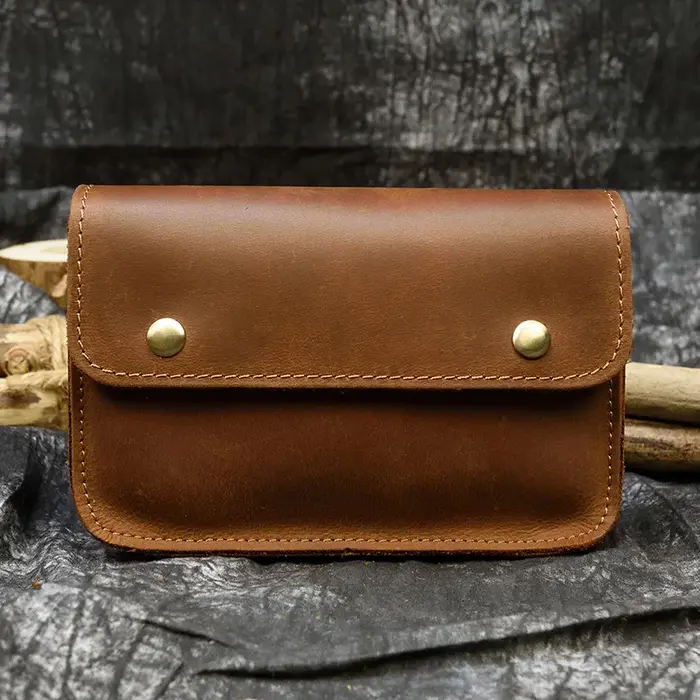 Luufan – sac de taille en cuir véritable pour hommes