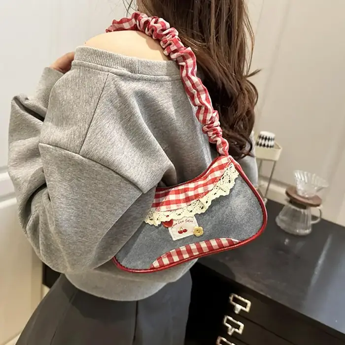 Nouveaux sacs à main à carreaux mignons