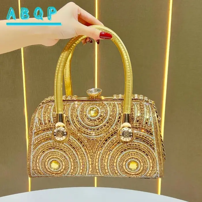 Nouveau Sac de Soirée de Luxe Incrusté de Diamants Scintillants