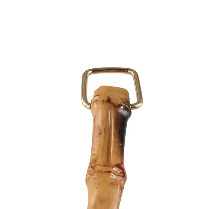 Poignées de sac à main en bambou doré naturel
