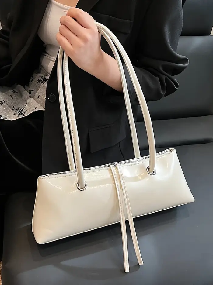 Sac à bandoulière rouge pour femmes, Version coréenne, sacs sous les bras simples et solides en cuir PU, sacs à main élégants pour rencontres, nouvelle collection 2025