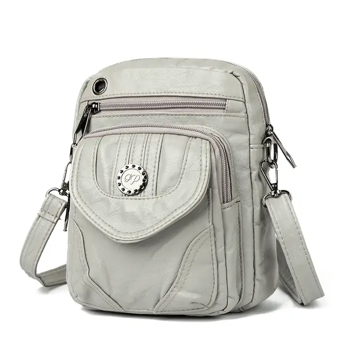 Petit sac à bandoulière en cuir Pu souple pour femmes