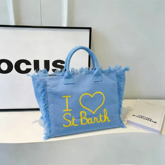 Sac fourre-tout en toile grande capacité, sac à main de luxe de créateur pour femmes, sac de plage à