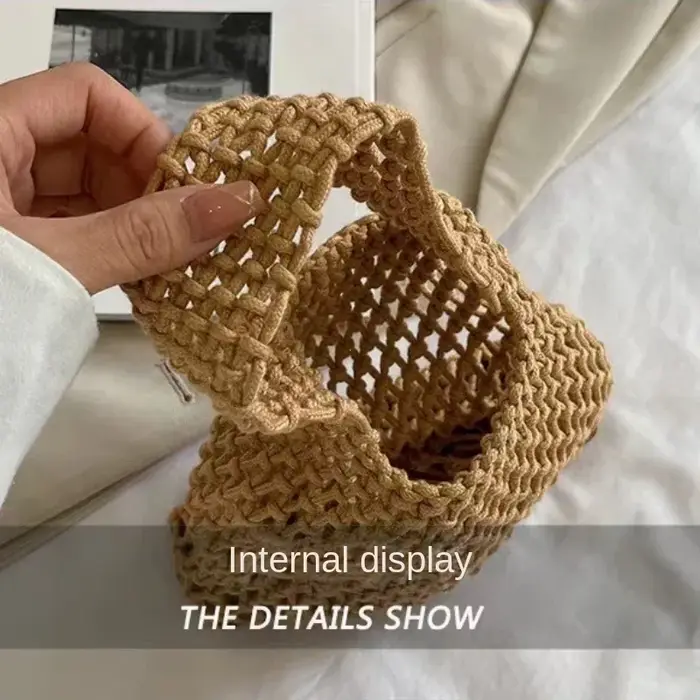 Sac fourre-tout d'été tissé à la main ogo Crochet