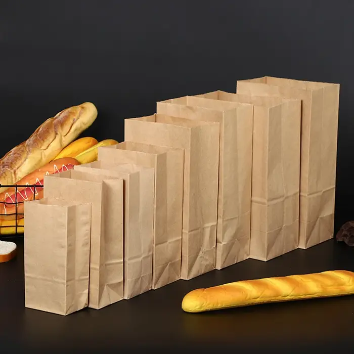 Sac en papier kraft fin, sac cadeau pour bonbons de mariage, sac à emporter recyclable, sac de cuiss