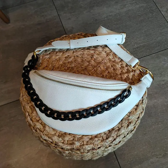 Sac à bandoulière en cuir véritable pour femme