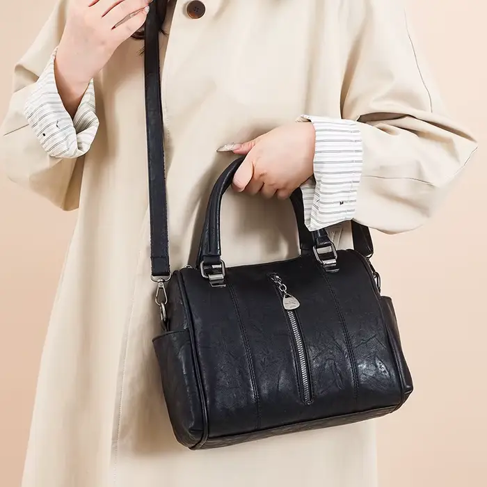 Grand sac fourre-tout en cuir pour femmes