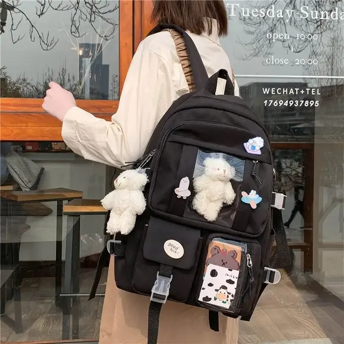 Japonais lycée filles sac à dos sacs d'école pour adolescentes Multi poches nouveau Kawaii sac à dos femmes Harajuku mignon Mochila