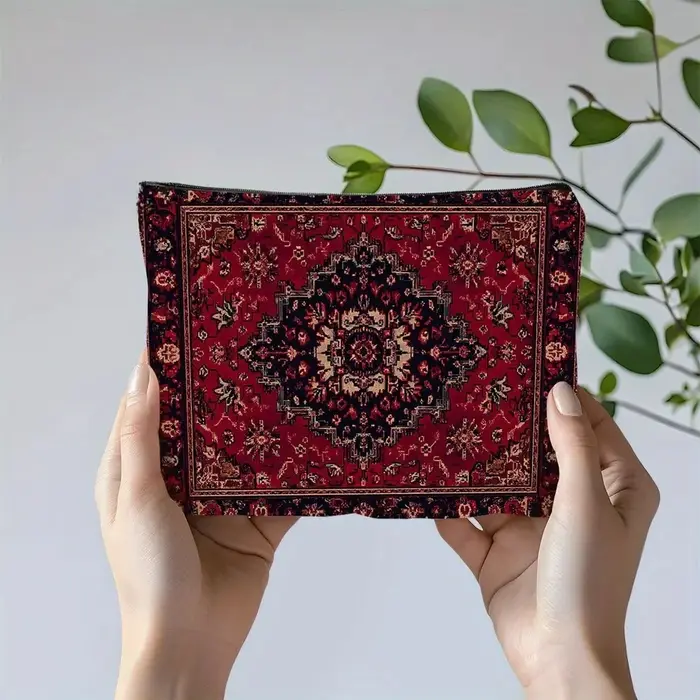 Un sac de maquillage bohème – Sac à fermeture éclair multifonctionnel mignon pour femmes