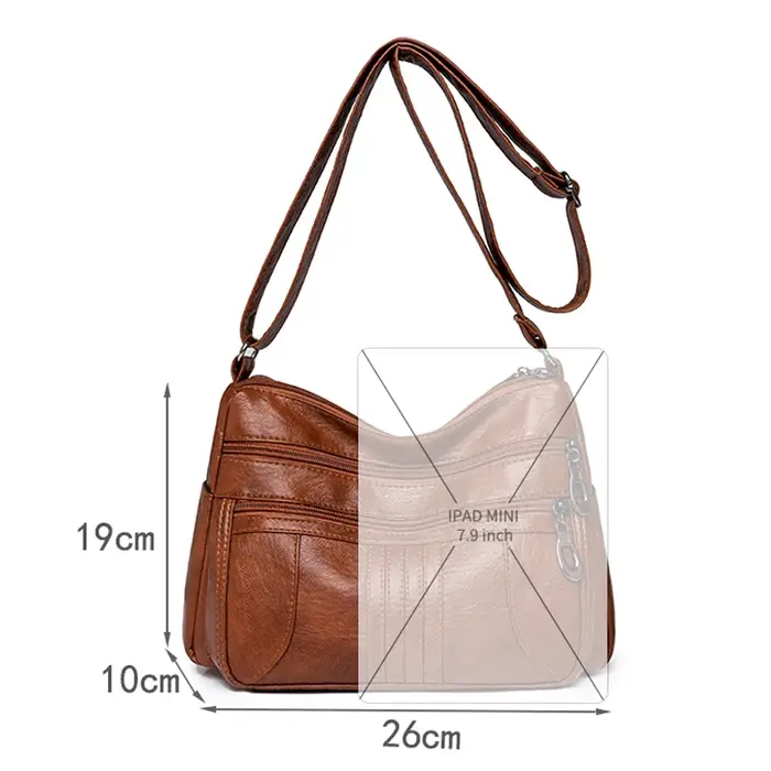 Sac à bandoulière en cuir vintage pour femme