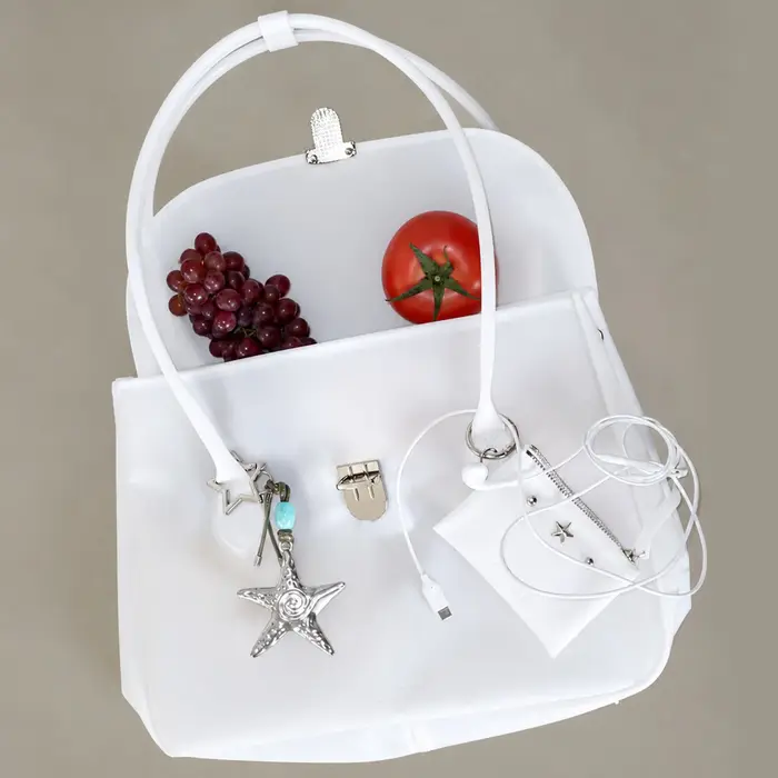 Sac fourre-tout transparent en PVC pour femme
