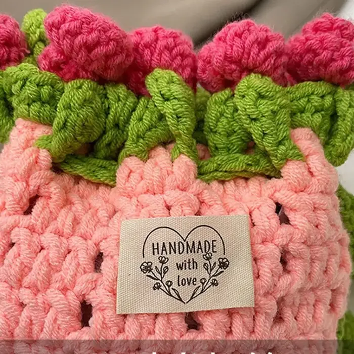 Sac tissé en Bouquet de roses bohème