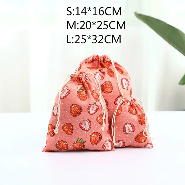 Pochette en tissu de coton et de lin