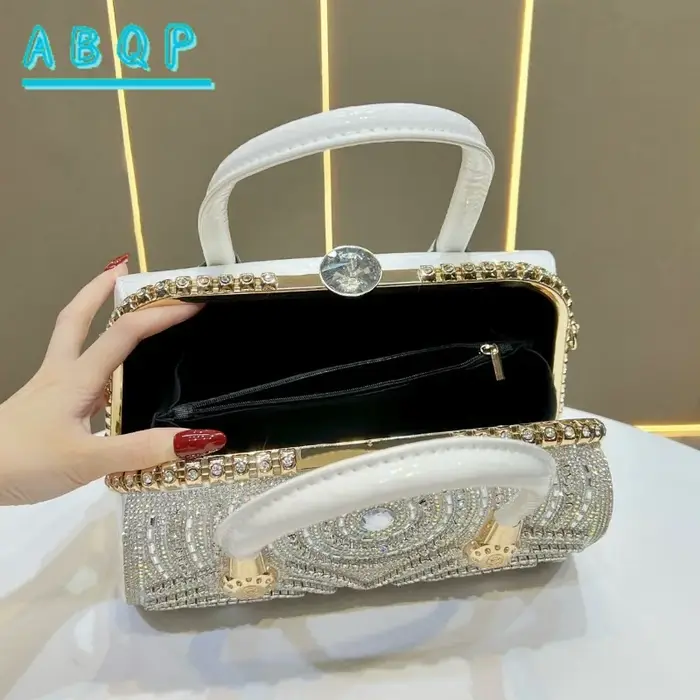 Nouveau Sac de Soirée de Luxe Incrusté de Diamants Scintillants