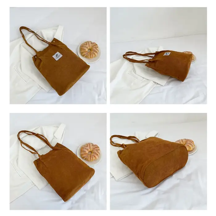 Sac à Main en Velours Côtelé pour Femme