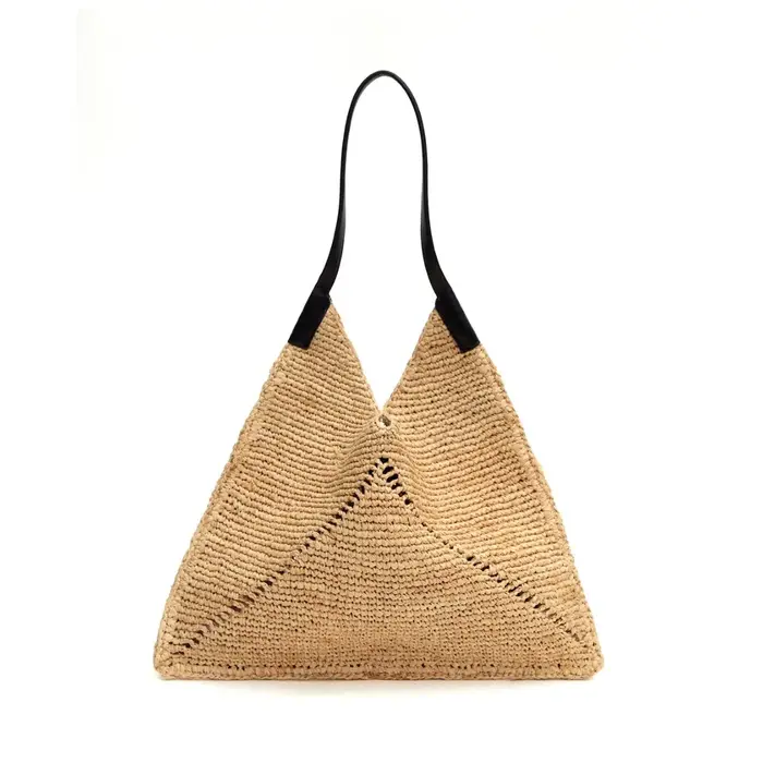 Grand sac à bandoulière en raphia tressé pour femme, fait main, surdimensionné, pour la plage, colle