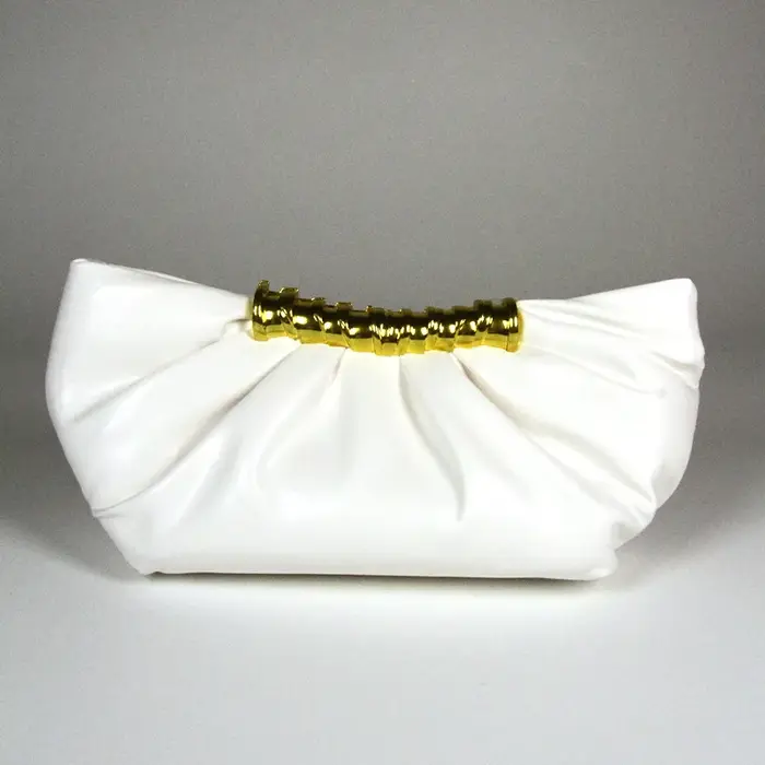 Sac de soirée de luxe en métal en forme de nuage, sac à bandoulière pour femme en PU avec élément pliable, taille moyenne