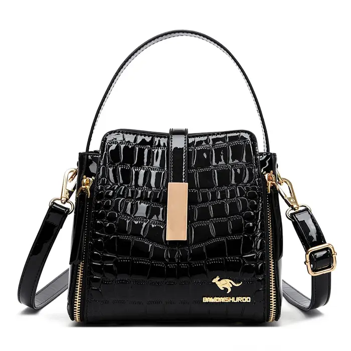 Sacs à main rétro pour femmes, sacoche tendance de styliste Crocodile, Sac à bandoulière à rabat en 