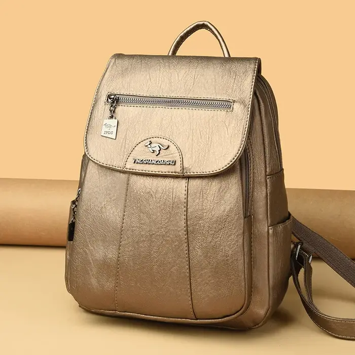 14 "(35 cm) sac à dos en peau de mouton Vintage sac d'école pour ordinateur portable sac à dos souple pour femme sac