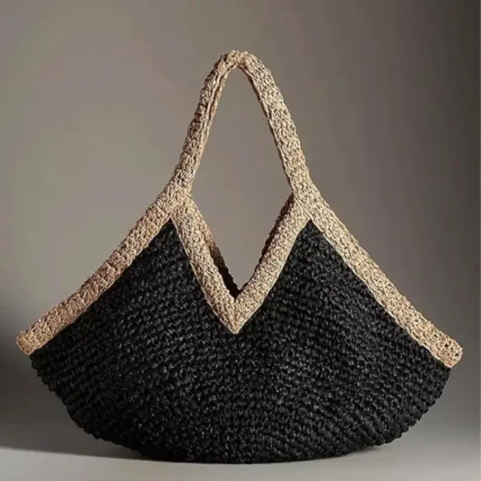 Nouveau sac à main tressé à la main pour l'été, grande capacité, sac de plage, sac à bandoulière, sa
