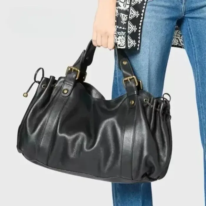 Sac à main simple à bandoulière pour femmes, sac Boston élégant et polyvalent, sac de travail intérieur en polyester doux