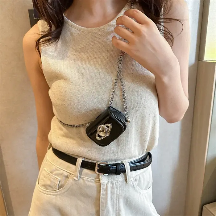 Mini sac messager au design rétro pour femmes