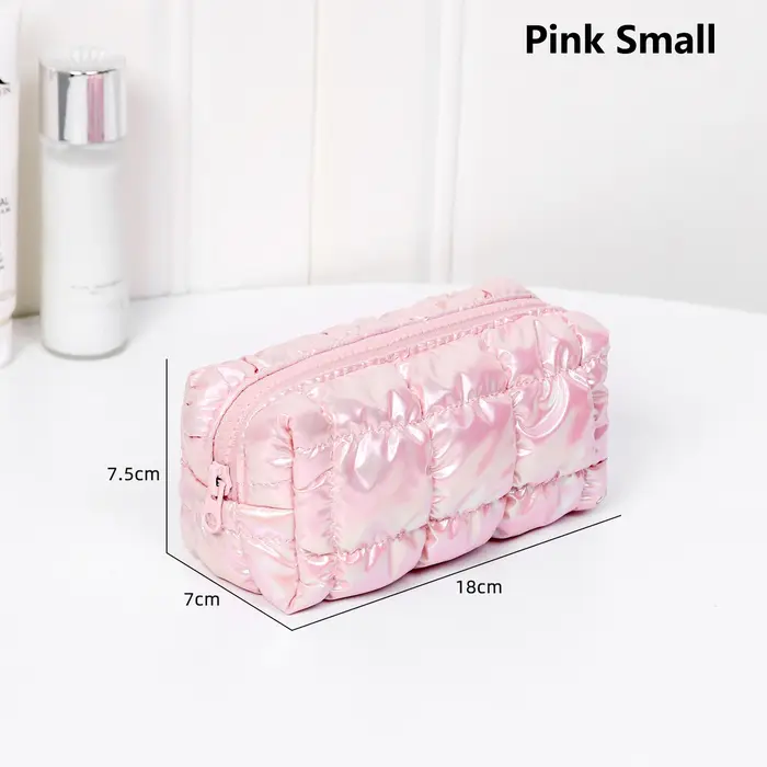 Sac de rangement de maquillage rose pour femmes, sac à main organisateur de voyage, pochette de toil