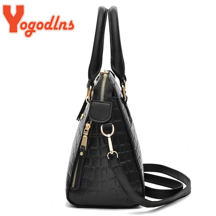 Yogodlns luxe motif Crocodile sac à main femmes hiver nouveau PU cuir gland sac à bandoulière marques Design poignée
