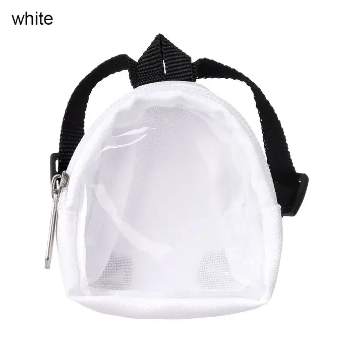 Mini sac en PVC 1/6, costume de poupée 15-20cm, sac à dos Transparent, cadeaux pour enfants, jouets 