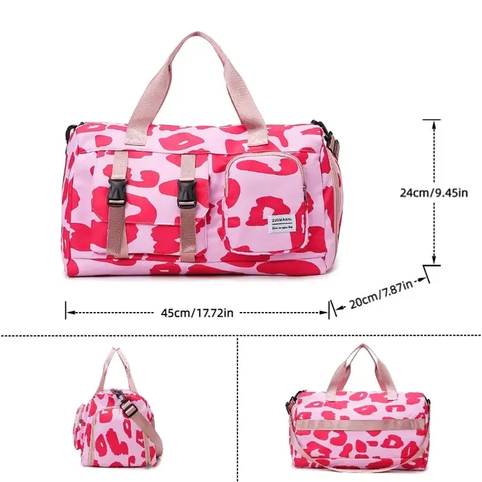 Sac de sport tendance à imprimé léopard
