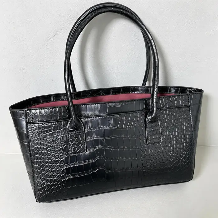 Sac à main à poignée supérieure en cuir gaufré effet crocodile