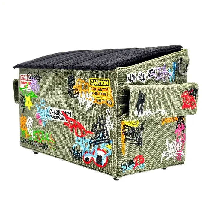 Sac à bandoulière à thème Anime avec broderie graffiti 3D