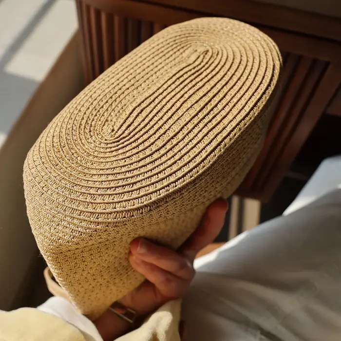 Sac à cosmétiques tissé en paille