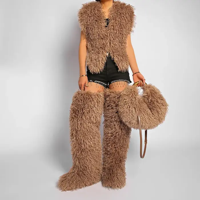 Nouveau sac à main en fourrure pour femme