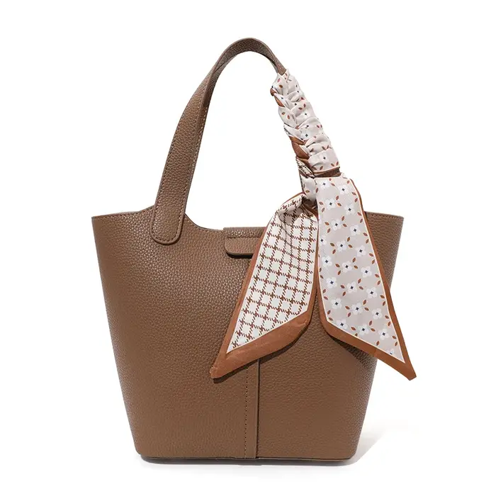 Aidrani nouveau sac seau de couleur unie en peau de vache souple sac à main de luxe pour femmes