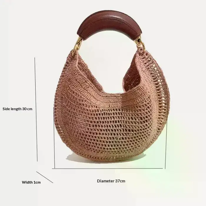 Sac fourre-tout élégant en paille tressée à la main
