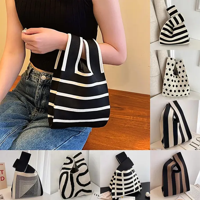 Sac à main en tricot fait à la main pour femme