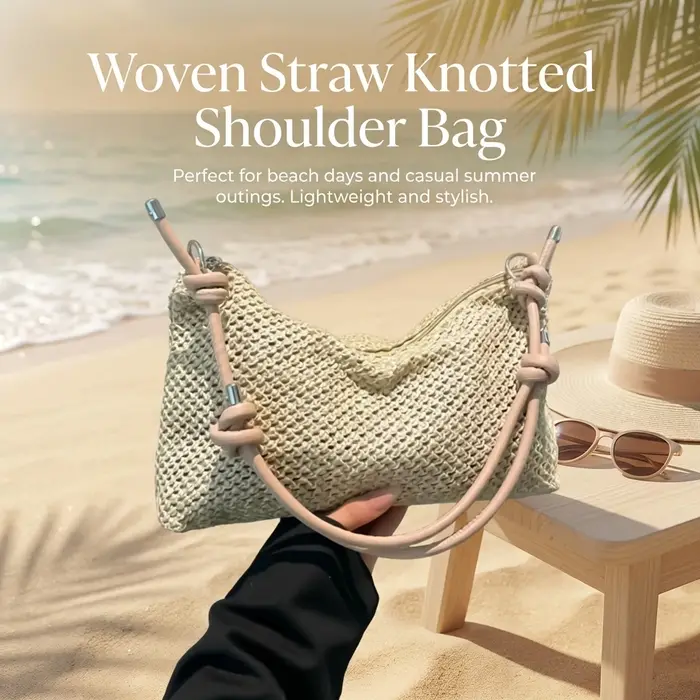 Sac à bandoulière en paille pour femmes