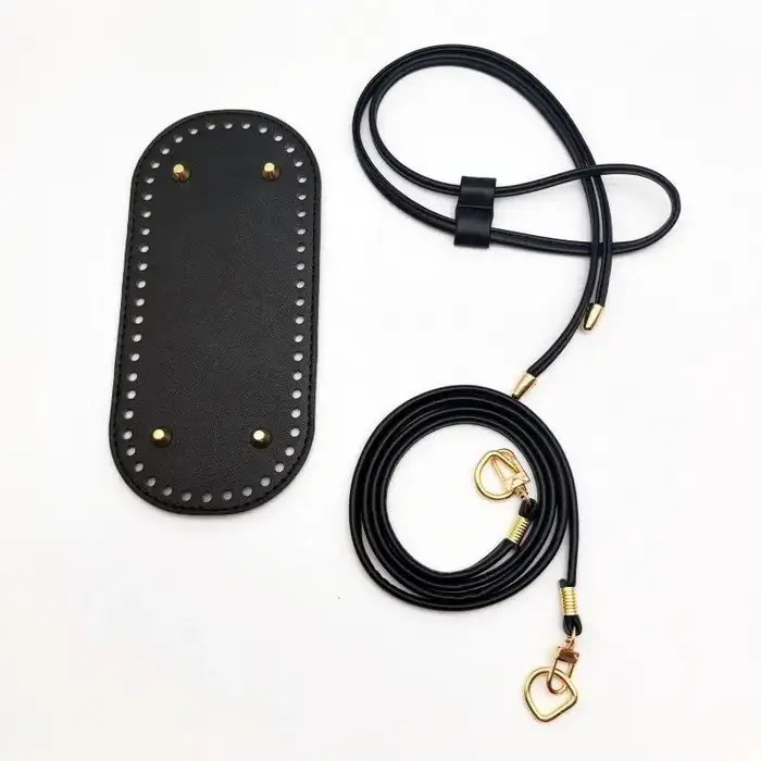 Kit de fabrication de sac DIY pour femmes, base de sac seau en cuir PU avec chaîne et sangle métalli