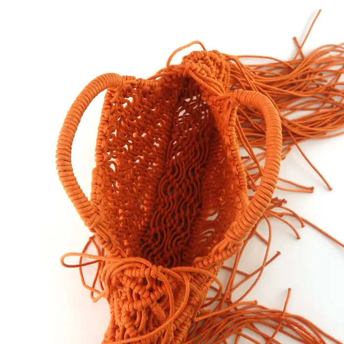 Sac fourre-tout bohème à franges en filet