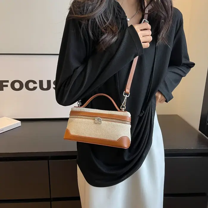 Sac à main en toile patchwork pour femme