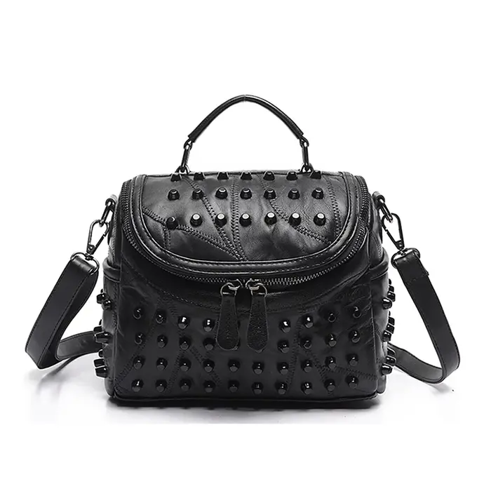 Sacs à main de luxe en cuir de mouton véritable pour femmes, sac à bandoulière, sac fourre-tout, con
