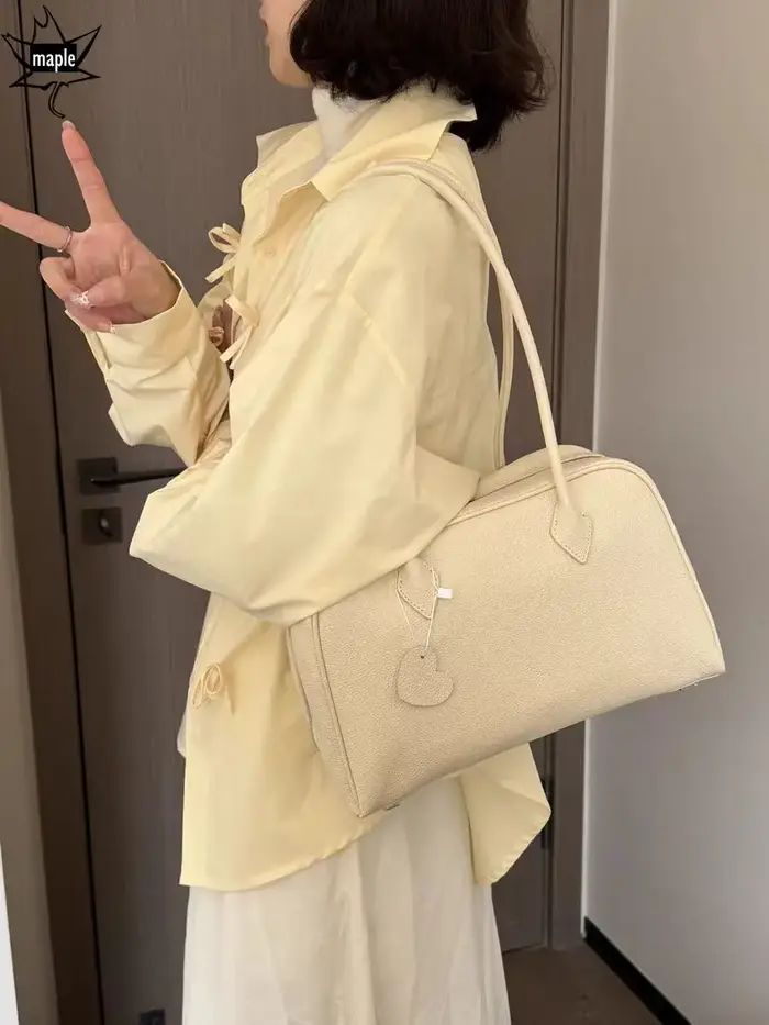 Sac à Main en Cuir de Vache Souple de Style Coréen pour Femme