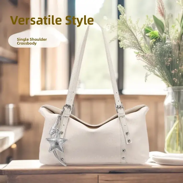 Sac à bandoulière élégant et simple pour le quotidien, nouveau style rétro 2026, sac Boston sous le bras pour femme, sac bowling en cuir PU style coréen